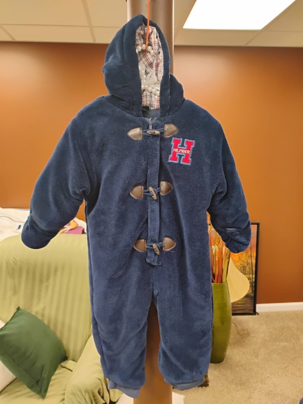 Tommy Hilfiger Baby 24M Navy Fleece Bunting Snowsuit Hooded